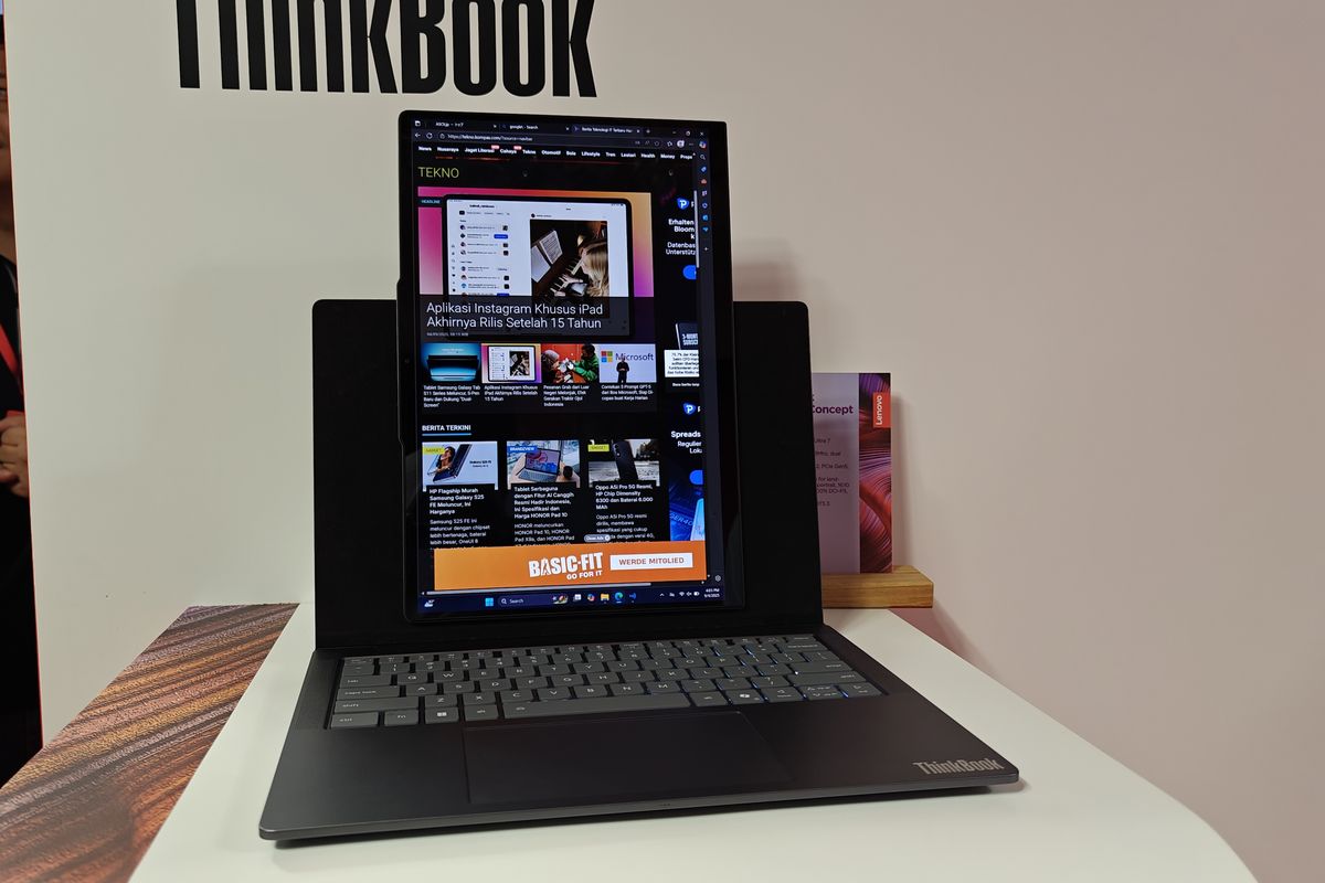 Lenovo Pamer Laptop Layar Putar dan Stand Laptop yang Bisa Turun-naik
