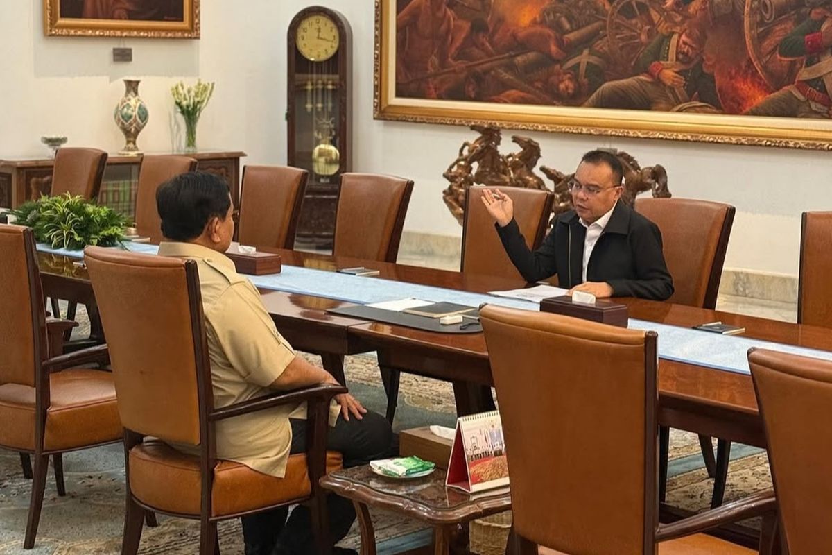 Prabowo Bertemu Dasco diIstana, Bahas Kondisi Negara-Program Prioritas